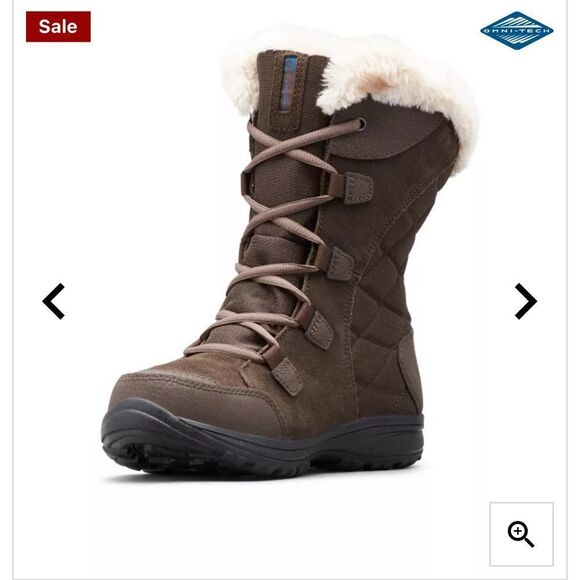 COLUMBIA ICE MAIDEN II boots $100 msrp size 6 Women's Brown Winter Boots - Picture 2 of 9